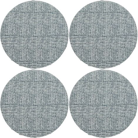 Easy-care and practical round stool covers in stretch polyester, set of 4, chair seat protectors for dining room or wedding (1/5)