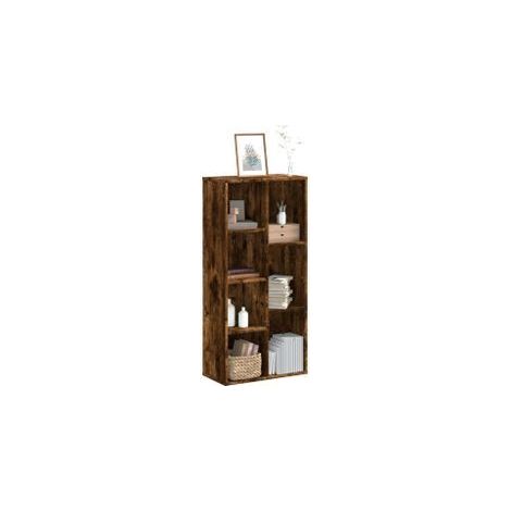 Bibliothèque chêne fumé 50x25x105 bois d'ingénierie (1/5)