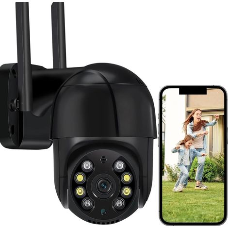Caméra IP extérieure sans Fil Wi-FI 3MP, dôme motorisé avec Suivi Automatique PTZ, Moniteur de Surveillance Intelligent for la Maison(NO SD Card) (1/5)