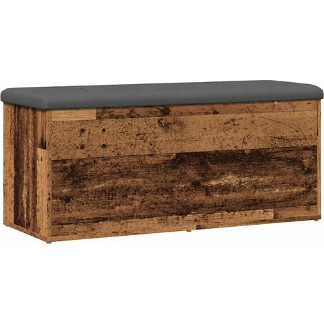 Maison Exclusive - Sitzbank mit Stauraum Altholz-Optik 102x42x45