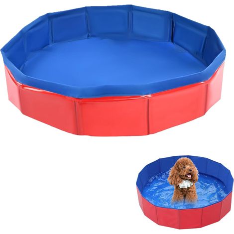 Hundepool, Haustierpool, Hunde- und Katzenpool, Faltbarer Hundepool, Pool für große und kleine Hunde, Tragbarer Haustierpool (30 x 10 cm) (1/4)