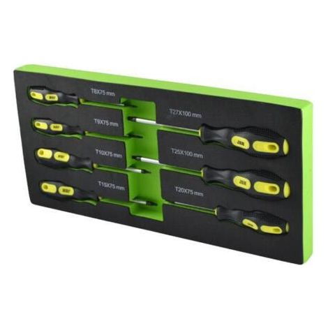 JUEGO DE 7 DESTORNILLADORES TORX CON MODULO EVA (1/2)