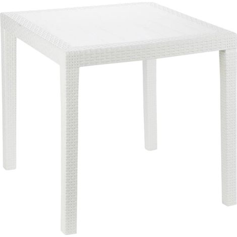 King Rattantisch weiß quadratisch 79 x 79 x 72 cm (1/4)