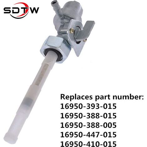 Robinet essence compatible Honda CB350, CM400, CJ360, à noyau cuivre (1/5)