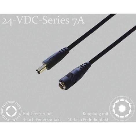 BKL Electronic 075914 Connecteur DC connecteur creux DC - raccord DC 2.1 mm 5.5 mm 2.1 mm 2 m 1 pc(s) Single X914582 (1/2)
