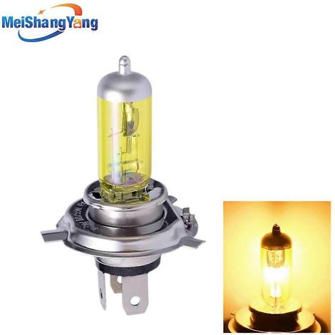 Phare halogène H4 55W 12V jaune antibrouillard haute puissance, éclairage de phare/de stationnement pour voiture, 60/55W 3000K 55W-H4-9003-HB2 Hi-Lo-55W (1/5)
