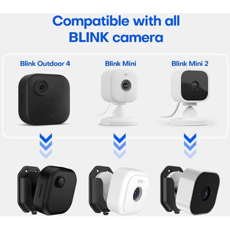 Lot de 3 supports muraux pour caméra Blink, [2 options de fixation] colle ou perçage pour caméras Blink Mini/Mini 2/Blink Outdoor 4/Blink Indoor/Ring Indoor Cam (1re/2e génération), support mural pour (1/4)