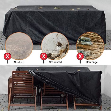 Gartenmöbel-Abdeckung, Gartentisch-Abdeckung, Möbel-Schutzabdeckung, Wohnzimmer-Plane, 420D Oxford-Stoff, Outdoor-Tischabdeckung (213 x 132 x 72 cm) (1/4)