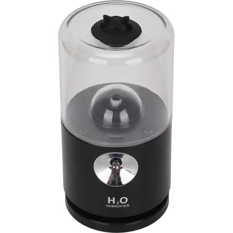Rotierender Luftbefeuchter mit Projektionsfunktion, USB-aufladbar, Kaltnebel, für Schlaf- oder Kinderzimmer, schwarz (1/5)