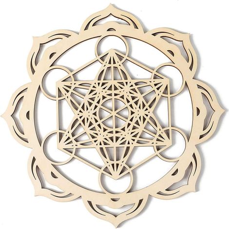 Metatrons - Décoration murale en bois - Géométrie sacrée - 28 cm - Symbole spirituel pour yoga, méditation, maison, chambre à coucher, salon (1/5)