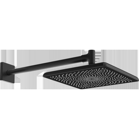Hansa Aurelia - Rociador mural 25x25 cm, negro mate 4726034033