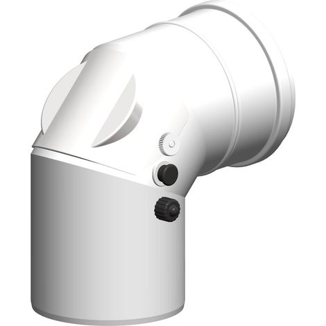 AT 87 Grad-Kontroll-Bogen mit Messöffnungen DN80/125 kurz, 1273