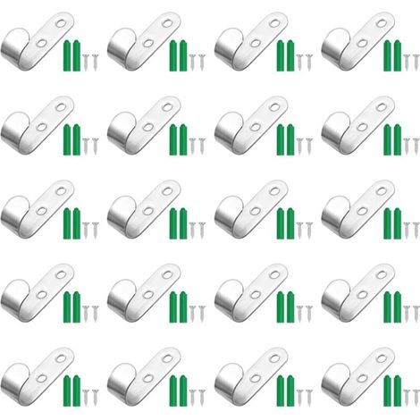 ALOVEZ Lot de 20 Crochet Bache pour Bâche De Remorque, 44 x 21 x 16 mm Attache Bache, Crochet pour Bache pour Remorque, Accessoires De Remorque De Voiture (1/5)