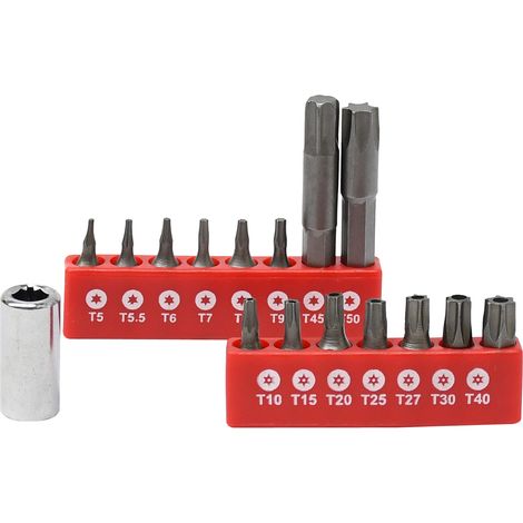 Dapetz ® 16 Piece Torx Bit Set for Maintenance Assembling Strong Corrosion Resistance, Security Tamperproof Star Bits Including Drive Adaptor (1/5)