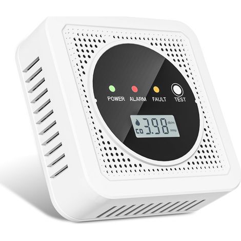 2-in-1 Rauch- und Kohlenmonoxidmelder - 85 dB Alarm, LCD-Display und Testtaste - Batteriewarnung bei schwachem Ladestand (1/5)