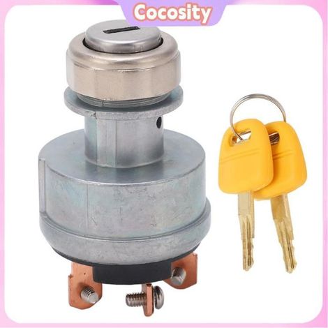 Commutateur de démarrage d'allumage de moteur d'excavatrice à 4 positions avec 2 clés pour excavatrice CAT E320C (1/4)