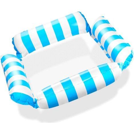 Inflatable Pool Mattress, Water Hammock with Net, Inflatable Water Mattress with 4 Air Chambers, Pool Party Chair, Water Toy Hammock, Swimming Pool Accessories for (1/5)