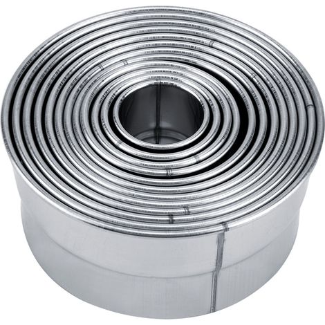 Ensemble de 12 emporte-pièces ronds en acier inoxydable - Outils de pâtisserie pour biscuits, mousses, gâteaux et plus encore