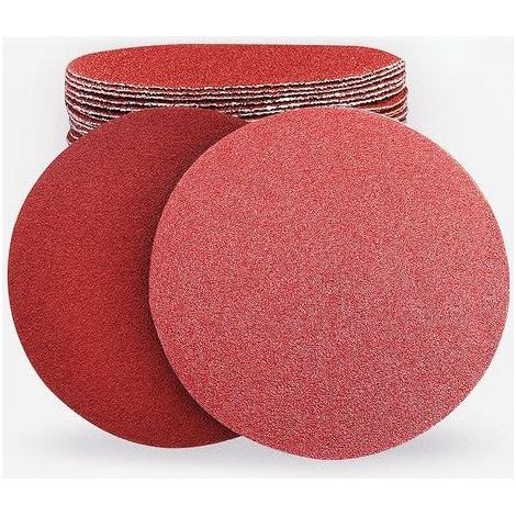 Papier de verre autocollant rond grain 80. Disque de ponçage diamètre 180 mm convient au bois,aux meubles,au traitement de polissage du plastique, Disque de sable de taille moyenne (20 pièces) (1/5)