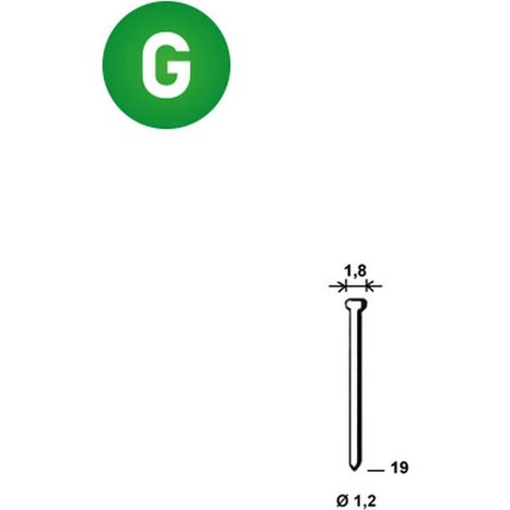 10 000 Finettes Minibrads Galvanisées en Bande - 1.2/1.8x19 mm - D-Work (1/4)