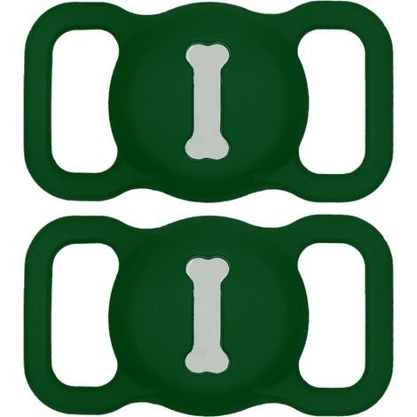 Lot de 2 étuis de protection en silicone anti-perte pour collier AirTag, couvercle portable compatible chien. (1/5)