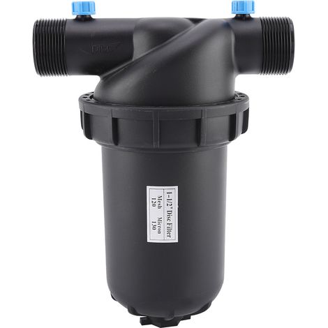 Filtre à eau pour arrosage 1.5 pouces en PP robuste avec vanne de purge et double sortie idéal pour jardin et irrigation goutte à goutte (1/5)