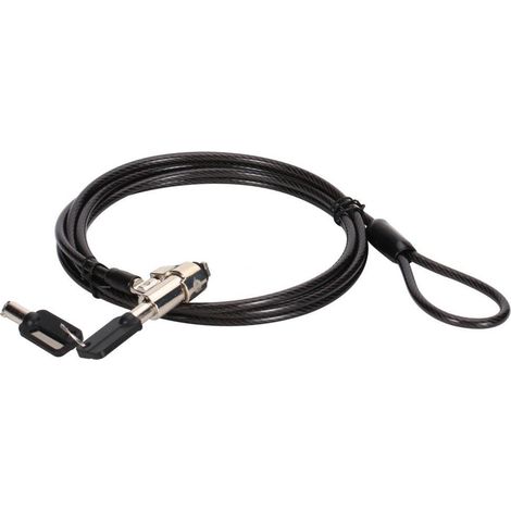 Conceptronic CUSTODIO02BS Laptop-Schloss, Standard-Sicherheitsschlitz, 1.8m