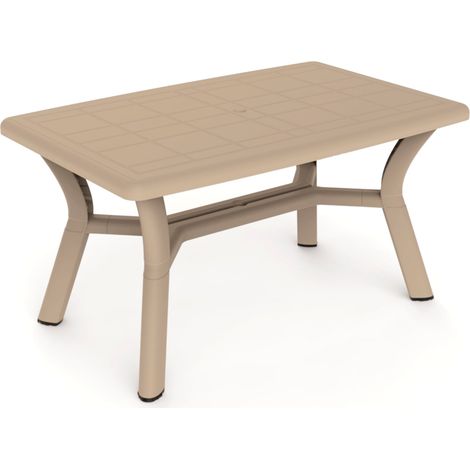 Mesa rectangular reciclada exterior 140x90 arena DALIA garbar