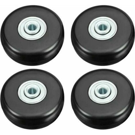 50-mm-Kofferrollen – Geräuscharmes Gummi – Tragkraft bis zu 51 kg – 4er-Pack Lenkrollen – Einfacher Austausch für Gepäck