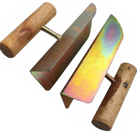Truelle pour Coin Intérieur, Outil de Plâtre d'angle en,Truelle d'angle extérieur,Couteaux à Mastic,Outils maçonnerie et Pose carrelage 2 truelles d'angle (1/5)