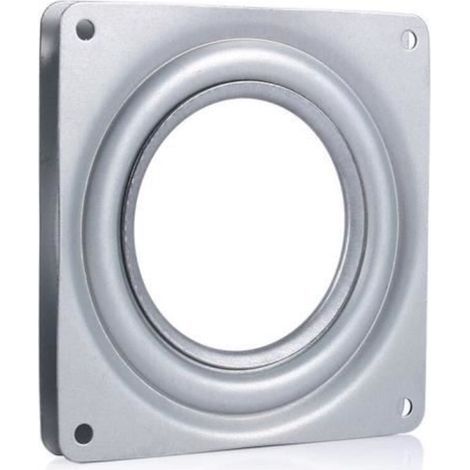Piatto girevole quadrato da 4 pollici, piatto girevole in metallo a forma di Lazy Susan, supporto per TV, strumento da ufficio (1/4)