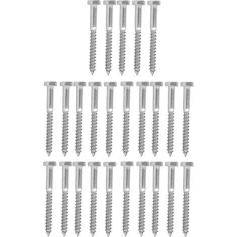 Vis autotaraudeuse, boulon à demi-filetage en acier inoxydable 304, vis tire-fond hexagonales en bois, vis autotaraudeuse en bois (M660MM) (1/5)