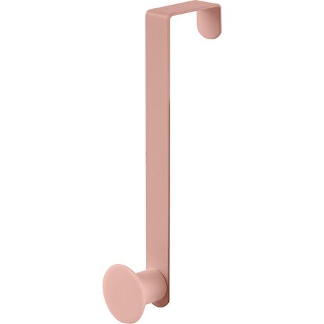 Gancio bagno singolo in acciaio e plastica rosa tondo Fiore (1/3)
