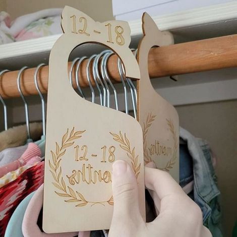 Separateur De Garde-Robe - Bois - Pour Vêtements Bébé - 7 Pièces - 18 x 8 cm (1/4)