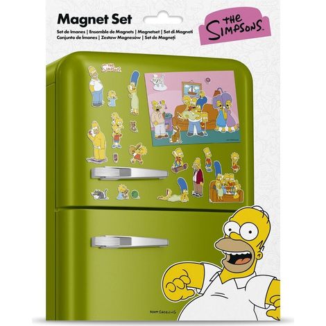Juego de imanes troquelados con personajes de Los Simpson