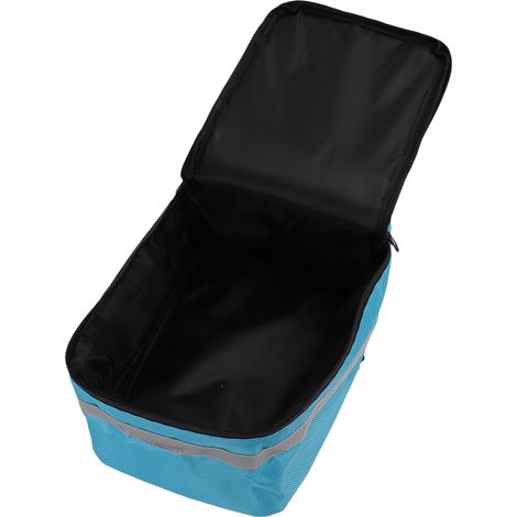 Sac de rangement vélo arrière, sacoche imperméable tissu Oxford 1680D avec bande réfléchissante, pour trajet domicile-travail et cyclisme urbain bleu - 30x18x14 cm (1/5)