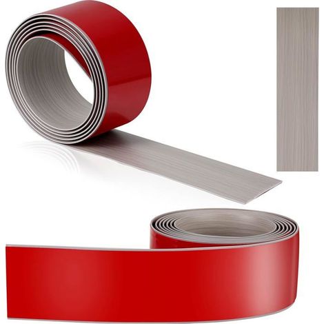 Bande de transition auto-adhésive - PVC robuste - Longueur 3 m - Largeur 7,6 cm - Renflement central 4 mm (1/5)