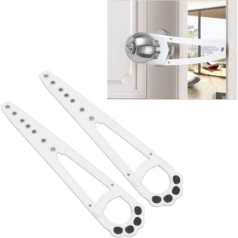 Loquet de porte pour chatière, loquet de porte pour chatière de deuxième génération pour empêcher les chiens d'entrer, blanc. (1/5)