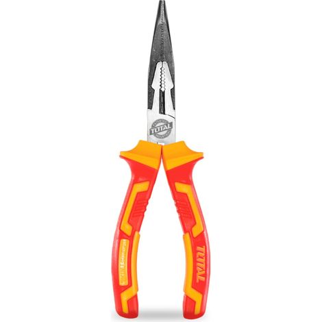 TOTAL Pince isolée à bec long plat THTIP23 200 mm Chromo-vanadium (Cr-V) (1/5)