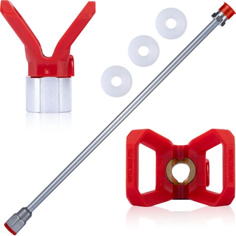 Rosfix Set Spritzlanze 75 cm + 4 Dichtungen + Edelstahldüsenschutz – 7/8" Gewinde 290 bar Für Airless Farbspritzgeräte Zubehör für Lackierpistolen (1/5)