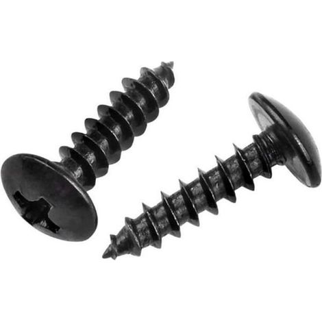 Vis à bois - M3 x 6 mm - Tête ronde cruciforme - Acier inoxydable 304 - Pour menuiserie et bricolage - 50 pièces (1/5)