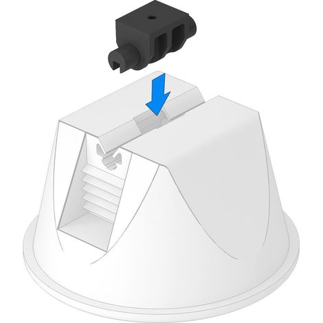 OBO Bettermann Adaptador para soporte de cable de tejado universal Ø4mm Polipropileno negro, 5218882