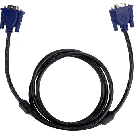 Câble VGA mâle vers mâle, connecteur de moniteur pour ordinateur de bureau, ordinateur portable, TV, projecteur, 1,5 m