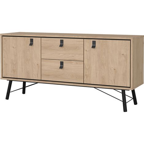 Ry Sideboard 2 Türen 2 Schubladen Eiche Dekor.