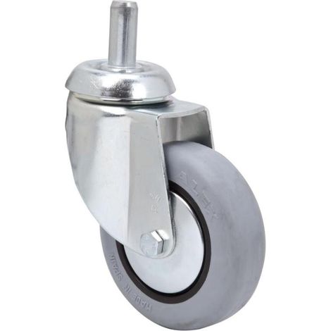 rueda giratora espiga lisa m12x30 33bh80cp-pgi poliamix-goma gris eje liso (1/2)