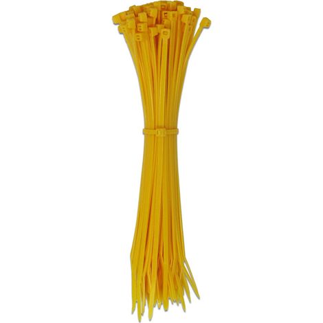 Serre-câbles 3x160mm - 100 pièces - Serre-câble, serre-câble - Ultra-résistant (Jaune) (1/3)