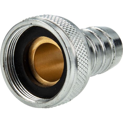 tecuro Schlauchverschraubung mit Überwurfmutter M22 x 1 auf Schlauchtülle 13 mm (1/2 Zoll) - Messing verchromt (1/4)
