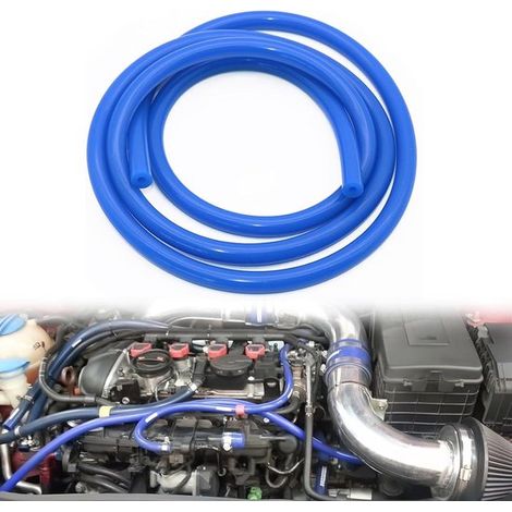 Manguera de vacío de silicona, Manguera de supresión, Diámetro interior de 3 mm, 3 m, Azul, Para todo tipo de bombas de aire, turbinas (1/5)