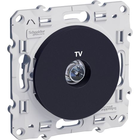 Odace Anthracite, prise télévision simple (S540645-445) (1/2)