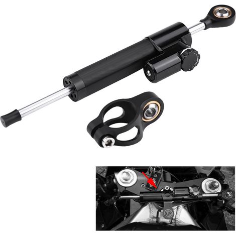 Universeller, umgekehrter linearer Lenkungsdämpfer für Motorräder, Lenkerstabilisator aus Aluminium, einstellbares Sicherheitsset (1/5)
